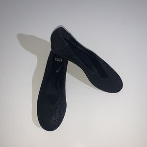 Eileen Fisher Ballet Flats Women's 9 Suede Embossed  Black Leopard Print Shoes